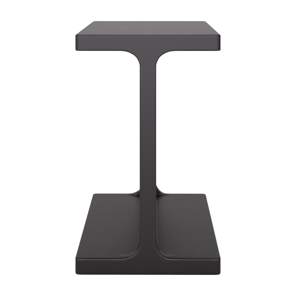 20" Black Solid Wood Pedestal End Table-2
