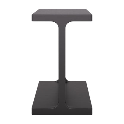 20" Black Solid Wood Pedestal End Table-2