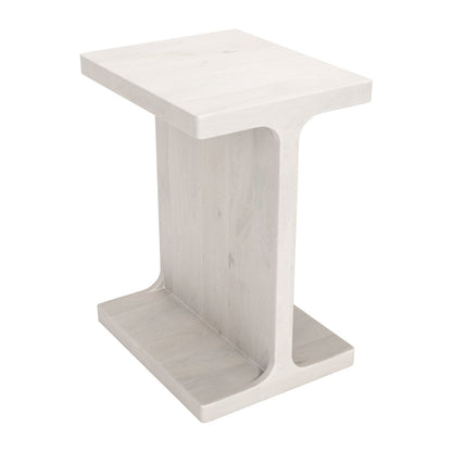 20" Natural Solid Wood Pedestal End Table-4