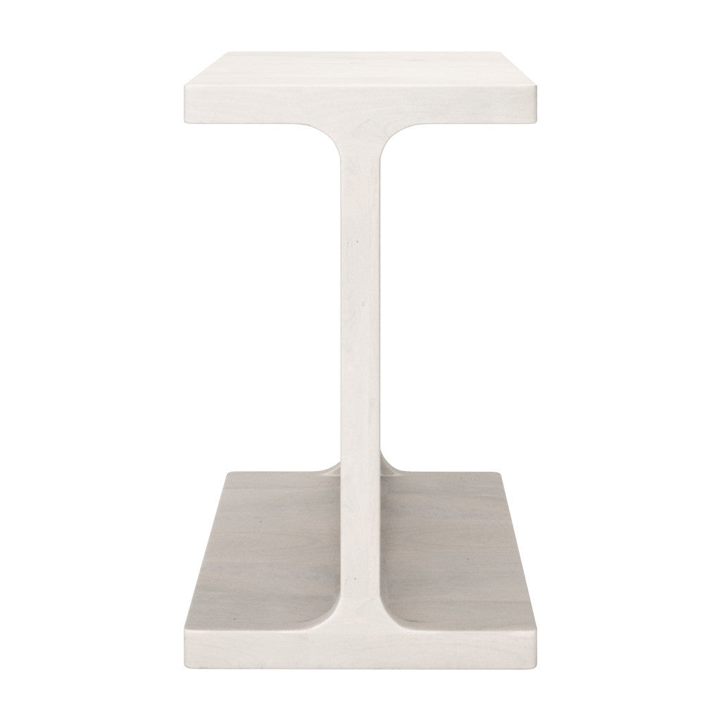 20" Natural Solid Wood Pedestal End Table-2