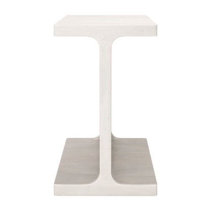 20" Natural Solid Wood Pedestal End Table-2