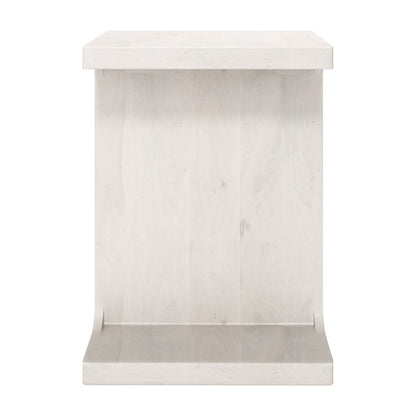 20" Natural Solid Wood Pedestal End Table-3