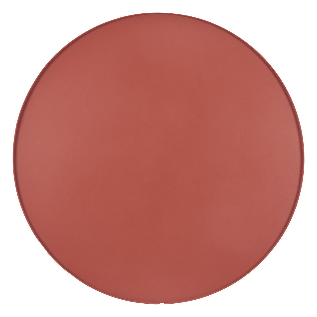 19" Brown Aluminum Round Drum End Table-7