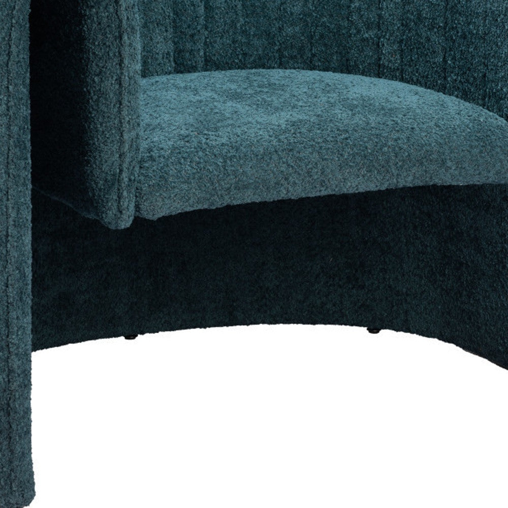 37" Aquamarine Sherpa And Upholstered Tufted Arm Chair-6