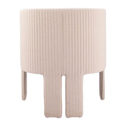 25" Beige Upholstered Arm Chair-4