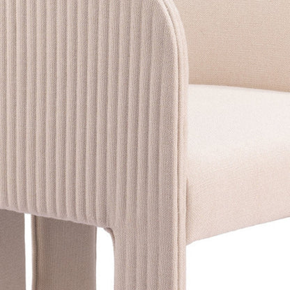 25" Beige Upholstered Arm Chair-6