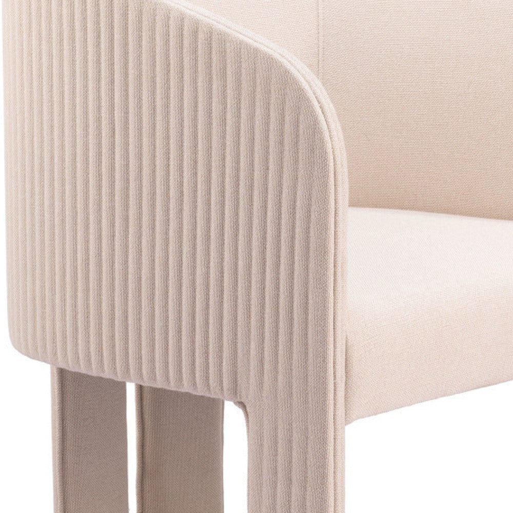25" Beige Upholstered Arm Chair-7