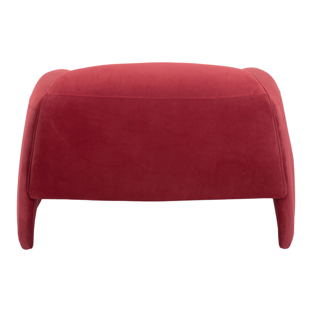 40" Red Velvet Contemporary Arm Chair-3