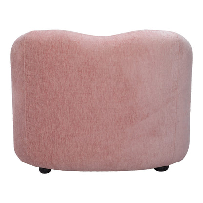 36" Pink And Black Faux Shearling And Upholstered Arm Chair-3