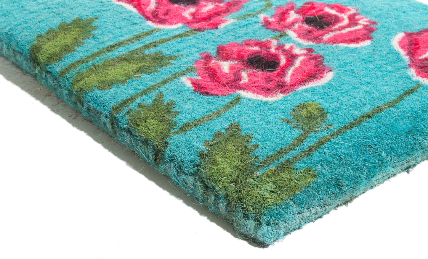 18" X 30" Blue Orange and Green Coir Hummingbird Outdoor Door Mat-5