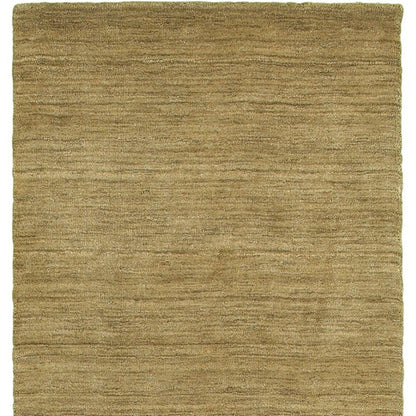 8' Gold Wool Hand Tufted Runner Rug-1