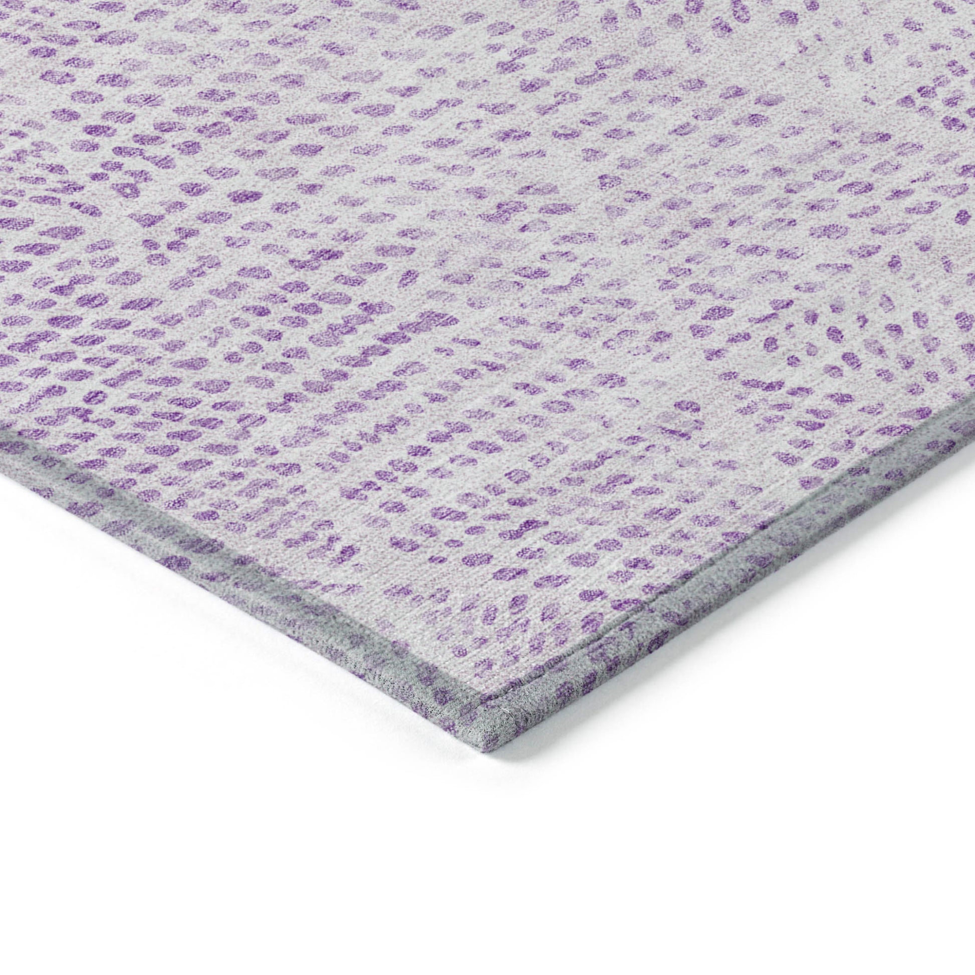 5' X 8' Purple And Ivory Geometric Washable Indoor Outdoor Area Rug-3