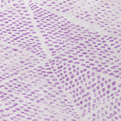 5' X 8' Purple And Ivory Geometric Washable Indoor Outdoor Area Rug-8