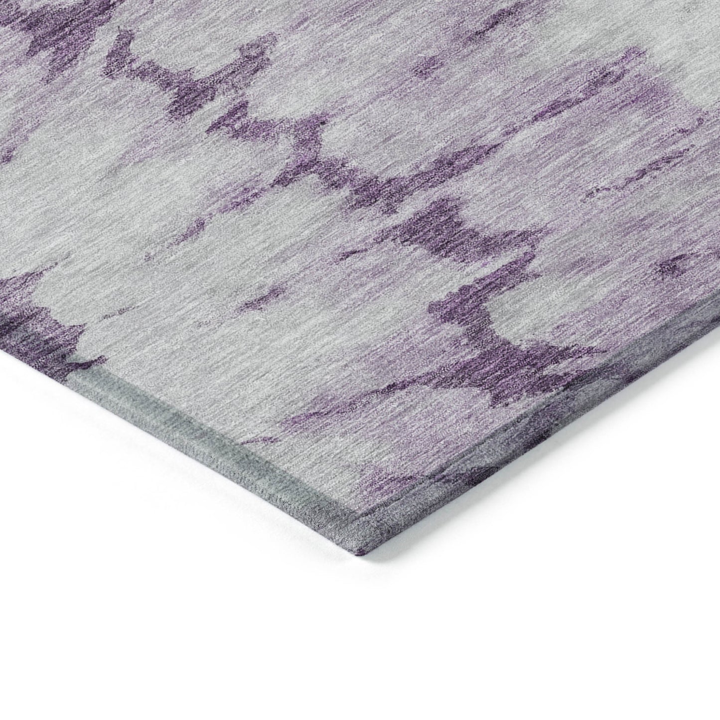 5' X 8' Purple And Lavender Abstract Washable Indoor Outdoor Area Rug-3
