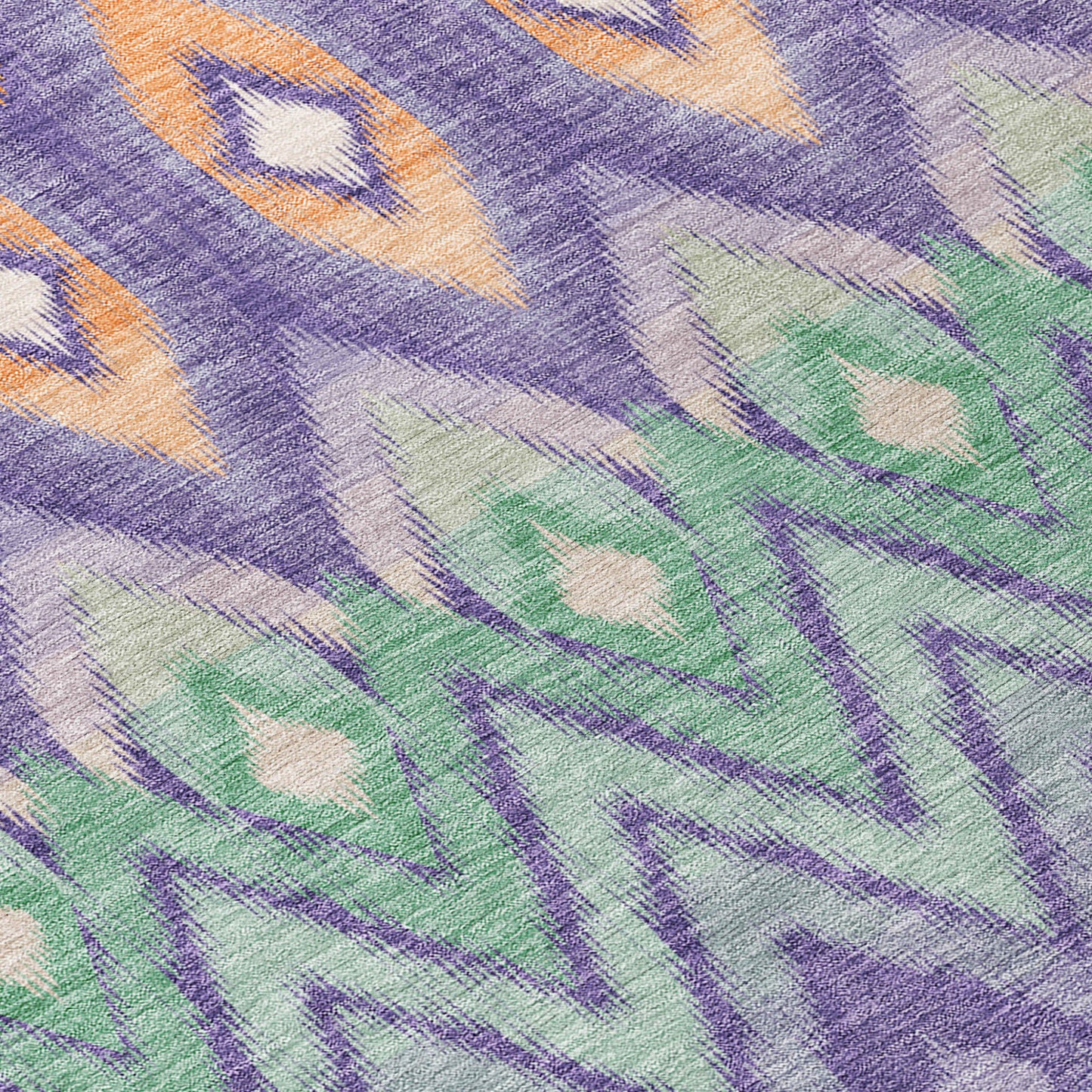 10' X 14' Purple Lilac And Orange Southwestern Washable Indoor Outdoor Area Rug-4