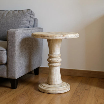 28" Brown Solid Wood End Table-0