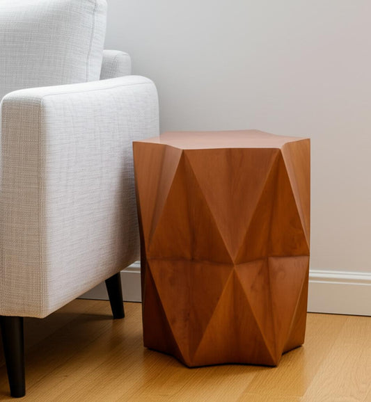 24" Brown Solid Wood End Table-0