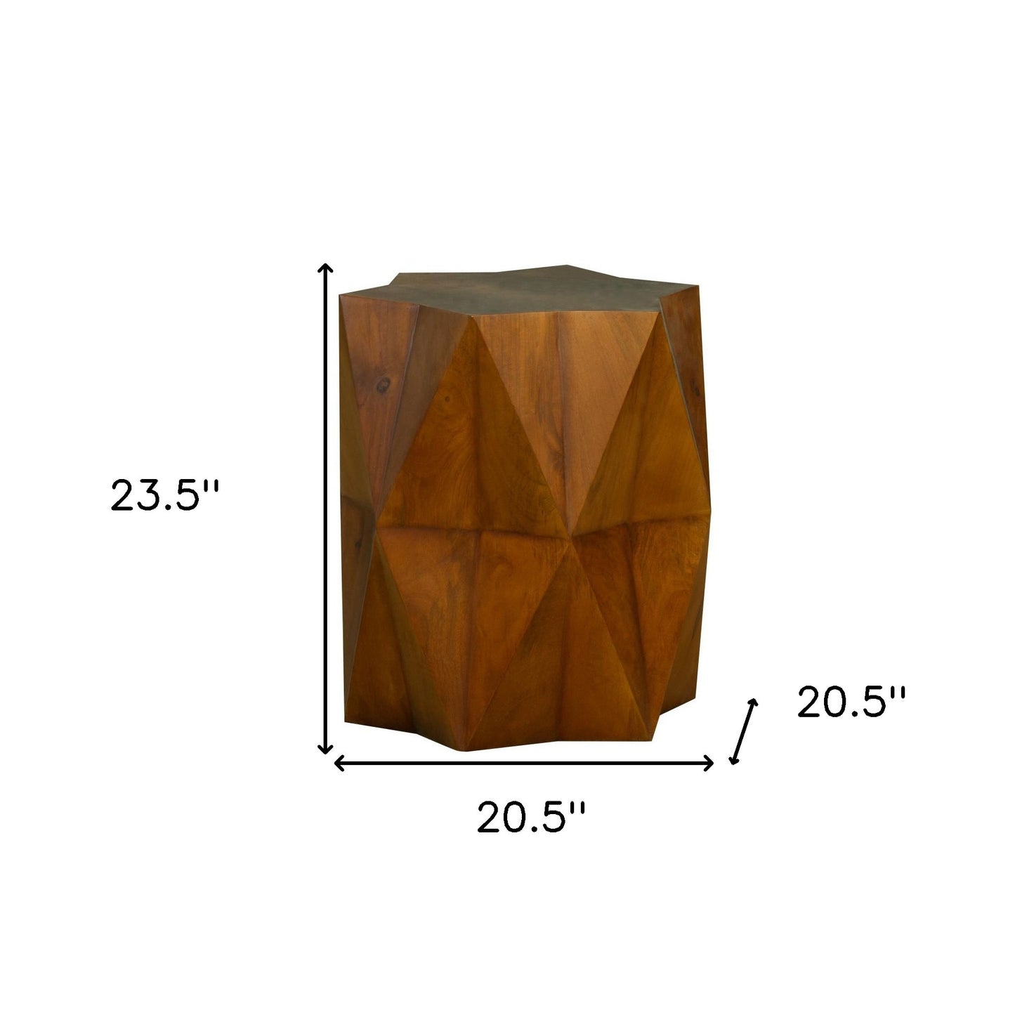 24" Brown Solid Wood End Table-7