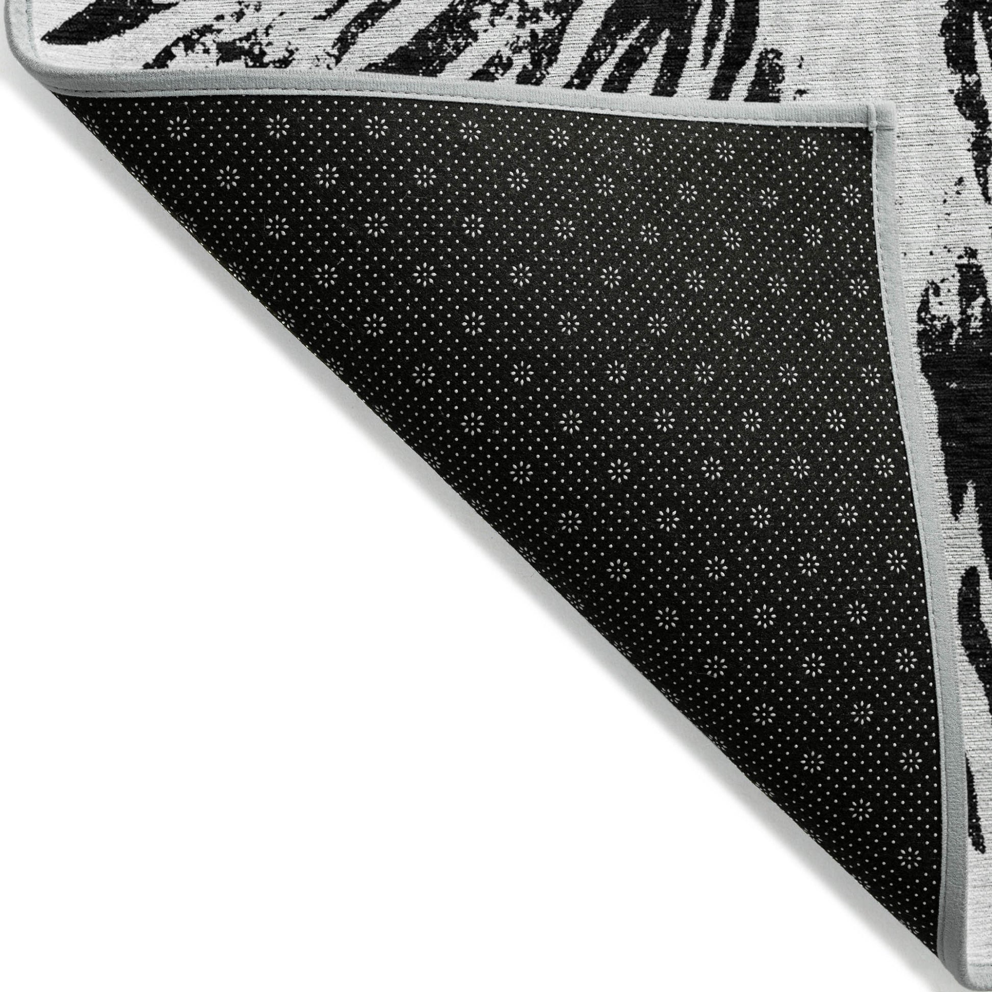 9' X 12' Ivory Black And Gray Abstract Washable Indoor Outdoor Area Rug-3