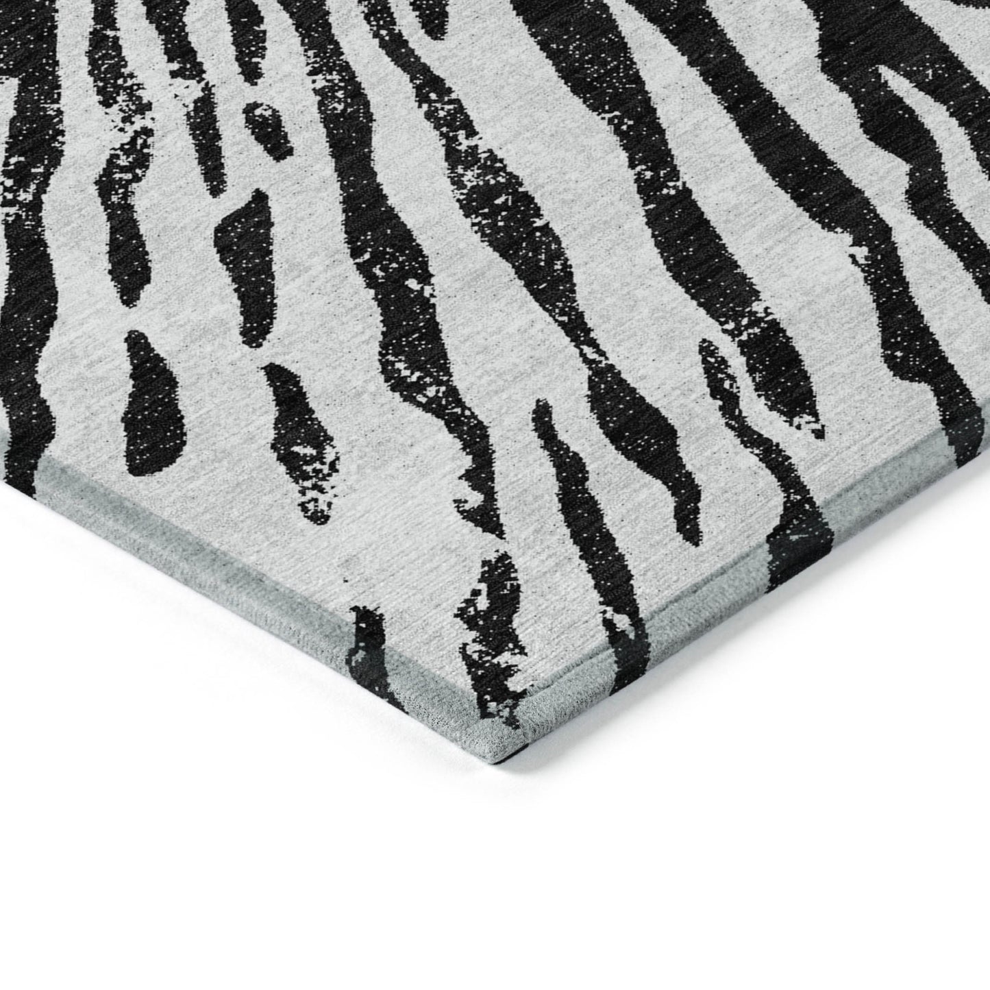 9' X 12' Ivory Black And Gray Abstract Washable Indoor Outdoor Area Rug-4