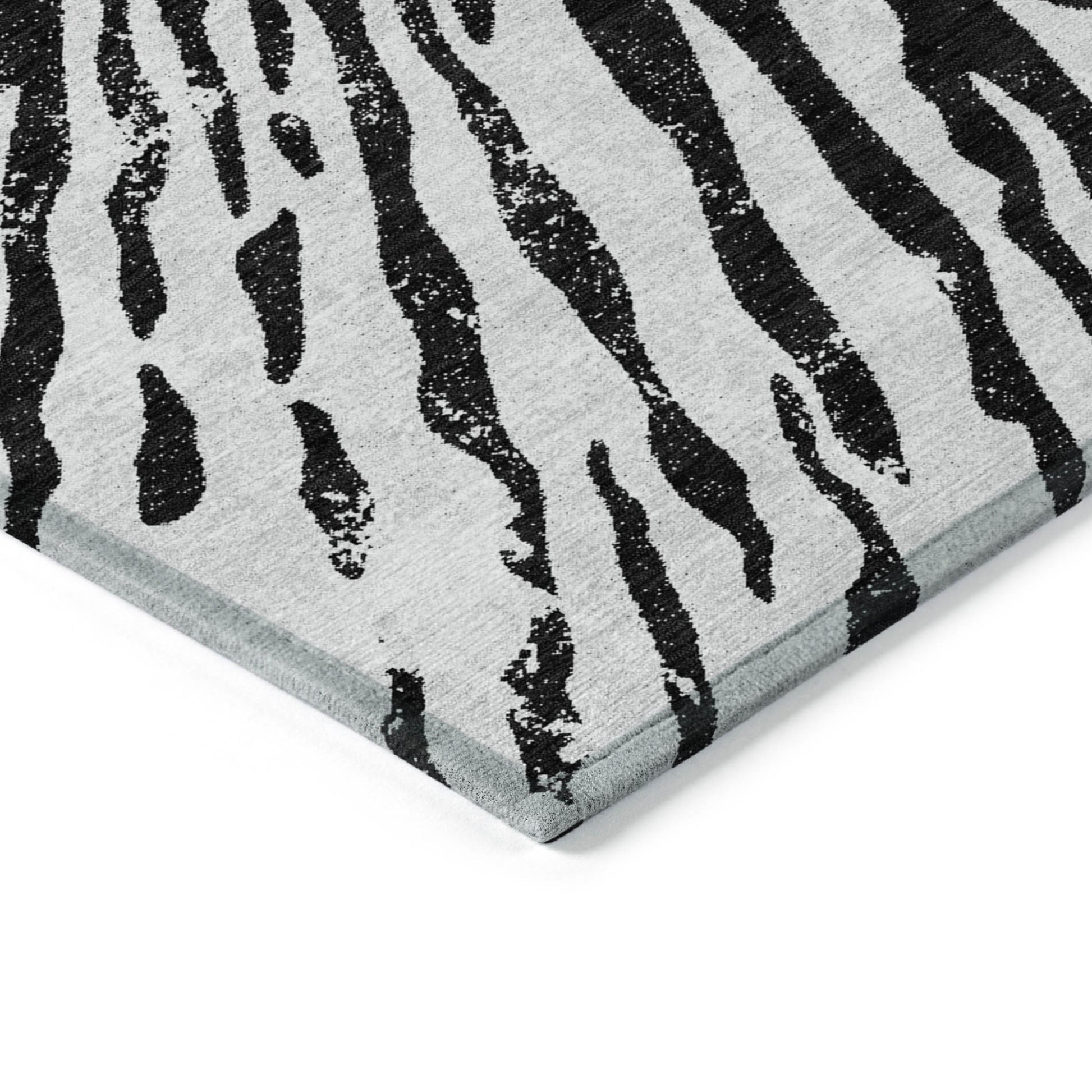 9' X 12' Ivory Black And Gray Abstract Washable Indoor Outdoor Area Rug-4