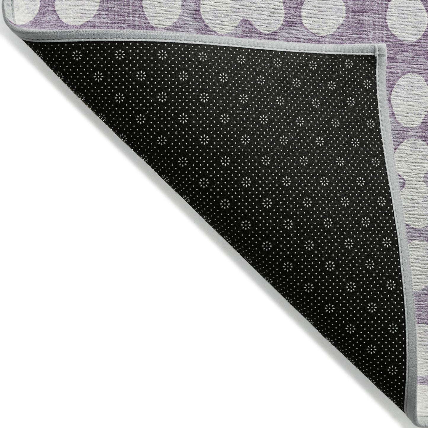 5' X 8' Purple And Ivory Abstract Washable Indoor Outdoor Area Rug-3