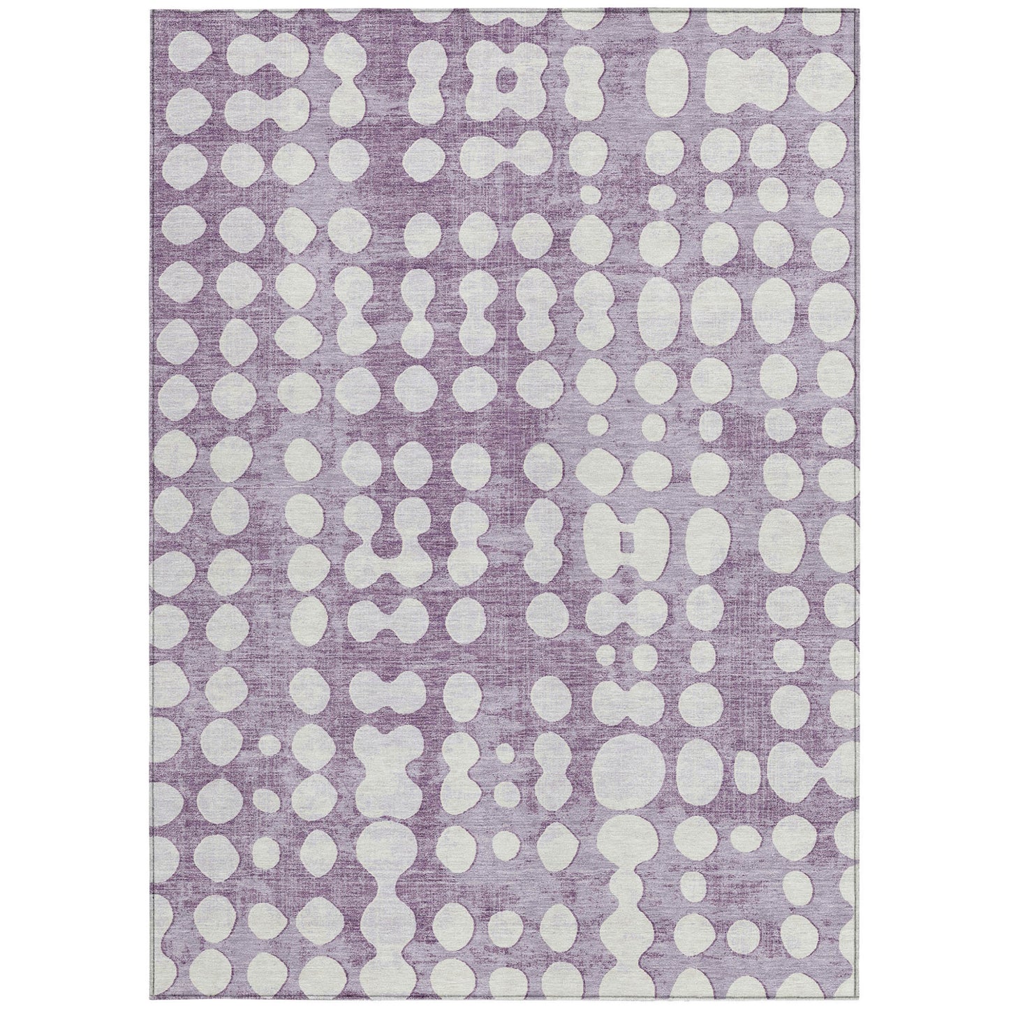 10' X 14' Purple And Ivory Abstract Washable Indoor Outdoor Area Rug-6