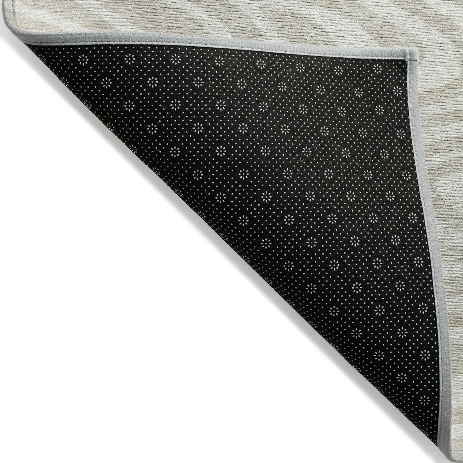 9' X 12' Beige And Linen Abstract Washable Indoor Outdoor Area Rug-3