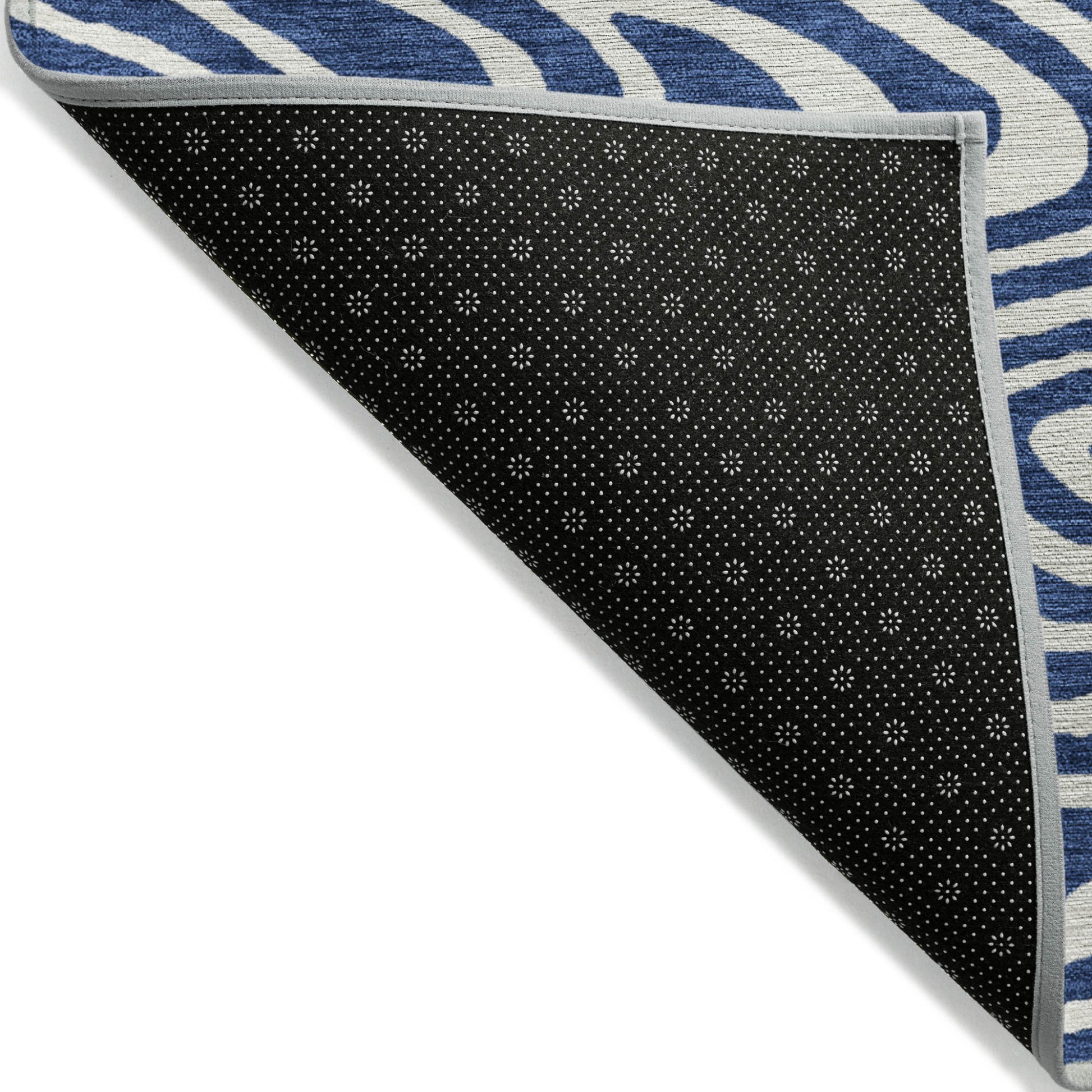 10' X 14' Navy Blue And Ivory Abstract Washable Indoor Outdoor Area Rug-3