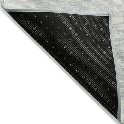 5' X 8' Silver And Gray Abstract Washable Indoor Outdoor Area Rug-3