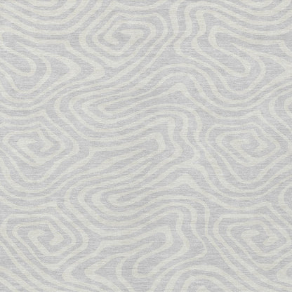 5' X 8' Silver And Gray Abstract Washable Indoor Outdoor Area Rug-5