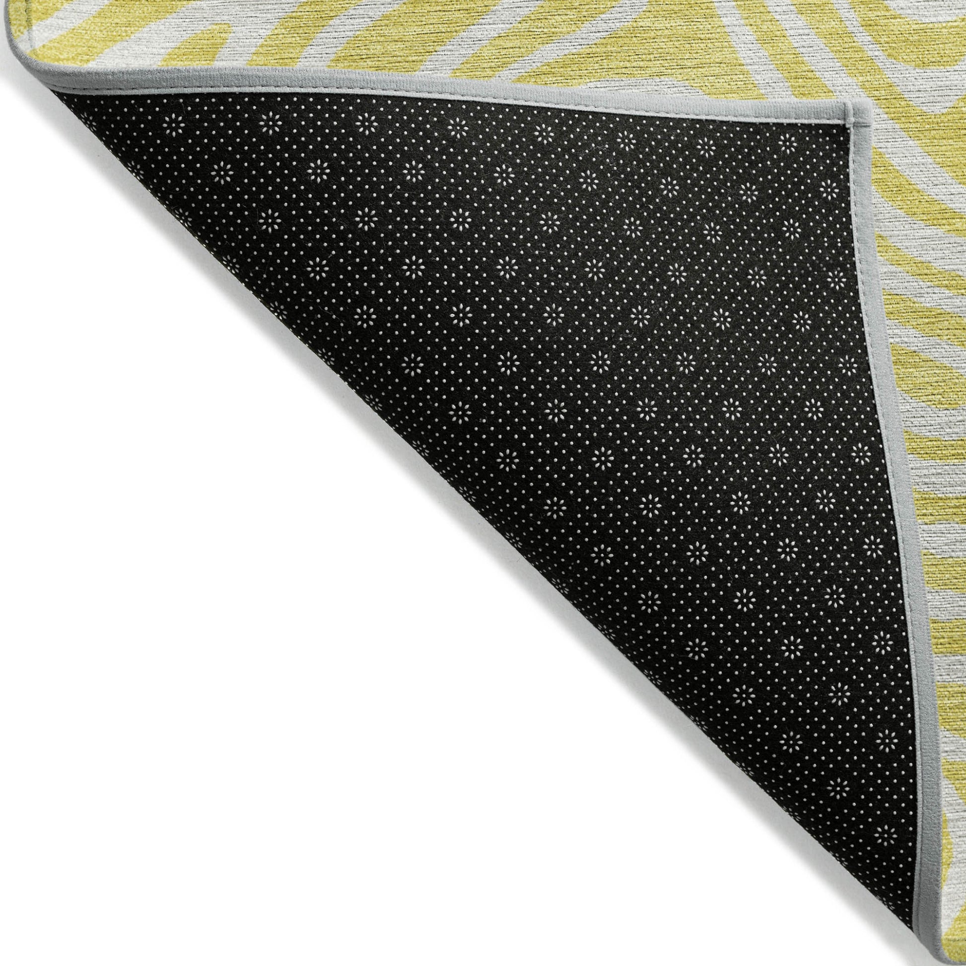 10' X 14' Yellow And Ivory Abstract Washable Indoor Outdoor Area Rug-3