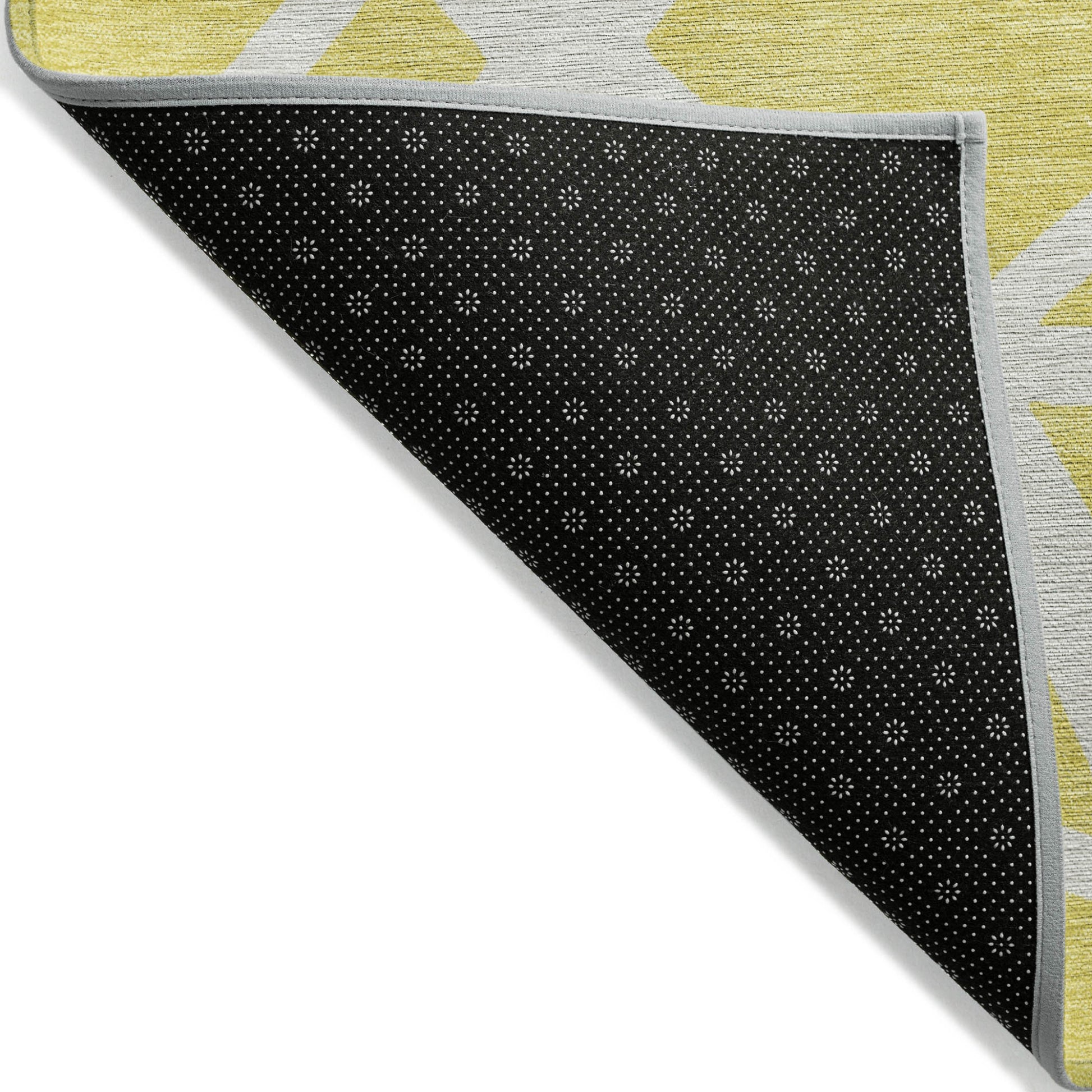 10' X 14' Yellow And Linen Geometric Washable Indoor Outdoor Area Rug-4