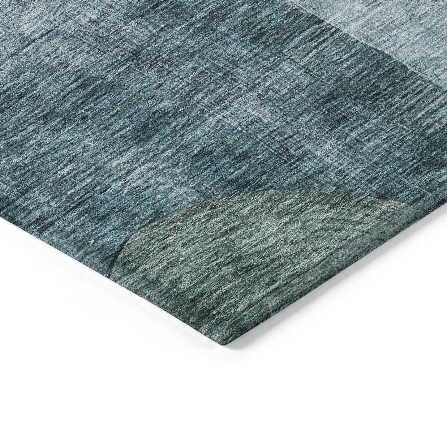 5' X 8' Green Copper And Purple Geometric Washable Indoor Outdoor Area Rug-2