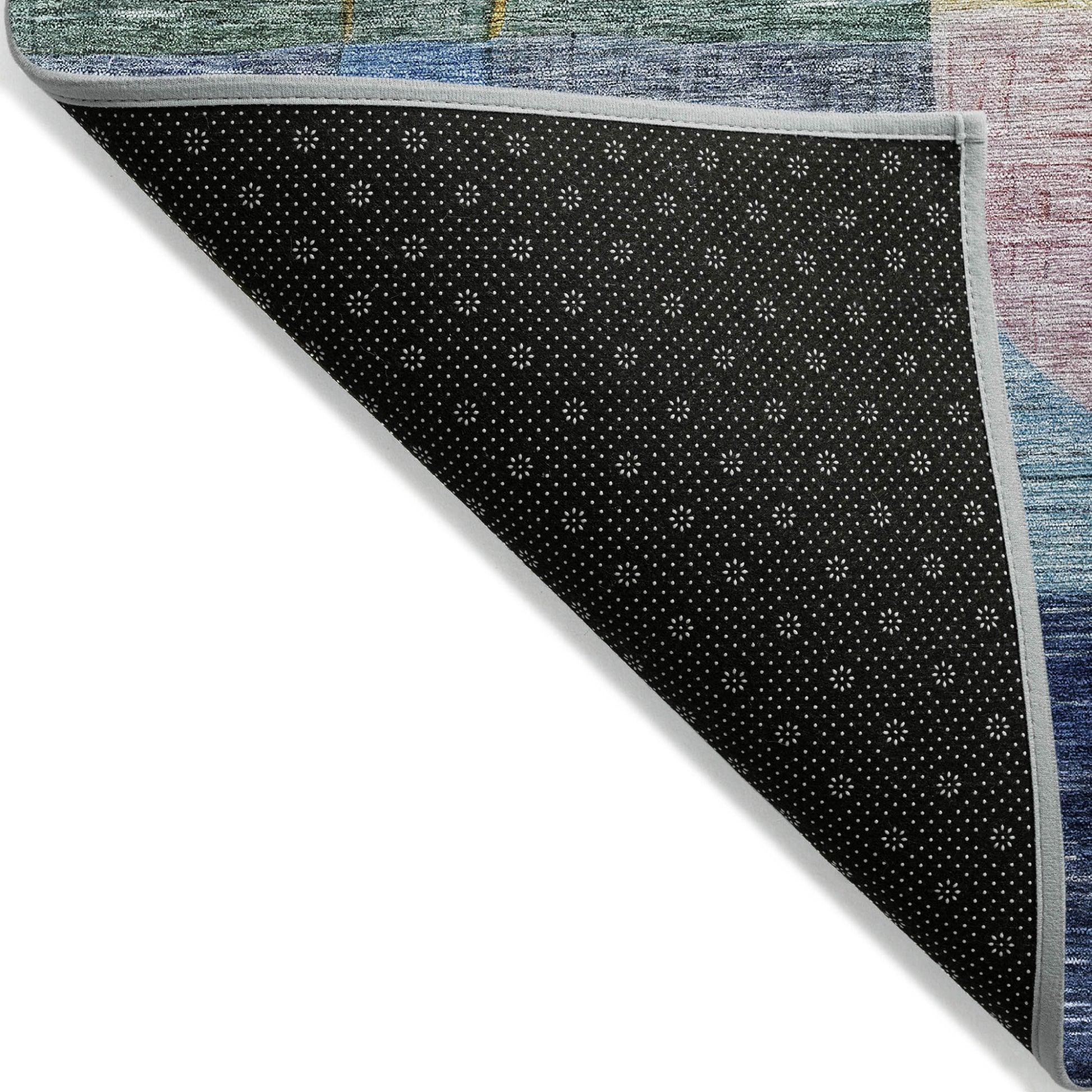 9' X 12' Blue Purple And Green Abstract Washable Indoor Outdoor Area Rug-2