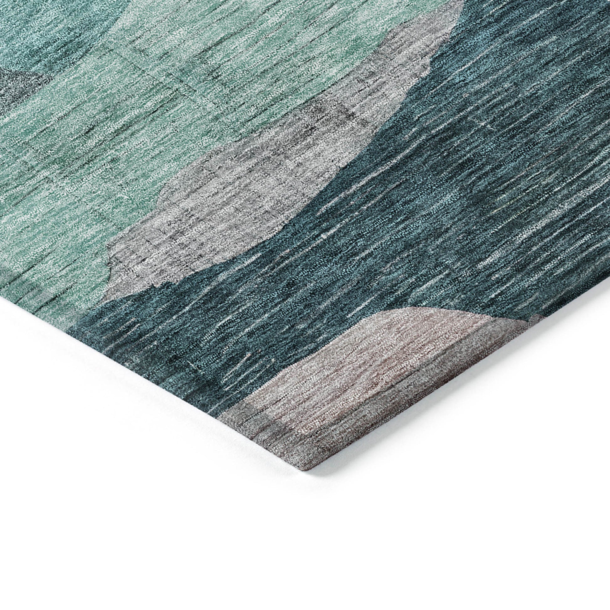 10' X 14' Green Purple And Blue Abstract Washable Indoor Outdoor Area Rug-3