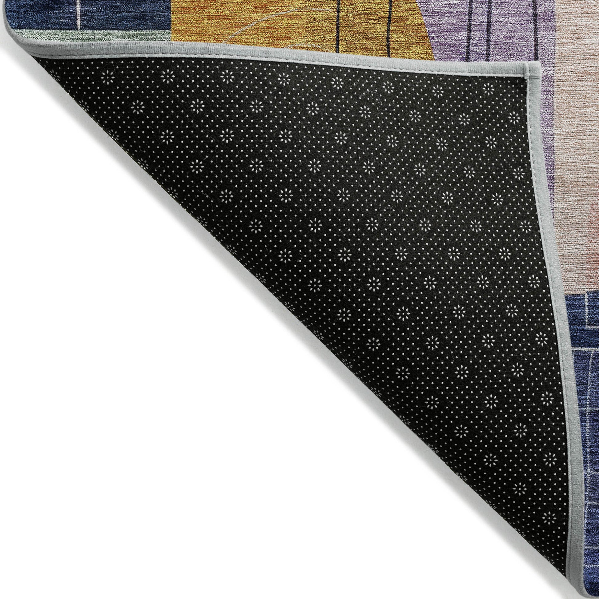 5' X 8' Plum Purple And Copper Abstract Washable Indoor Outdoor Area Rug-2