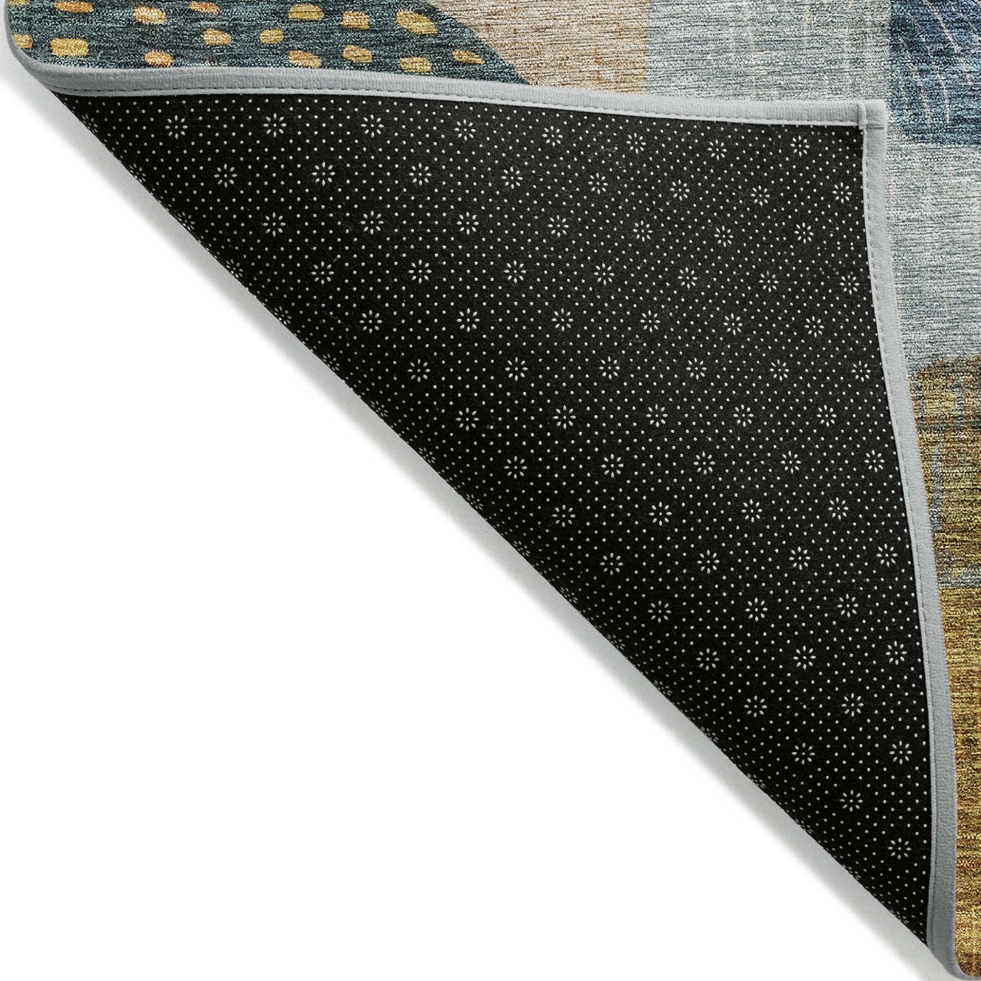 9' X 12' Green Purple And Blue Geometric Washable Indoor Outdoor Area Rug-2