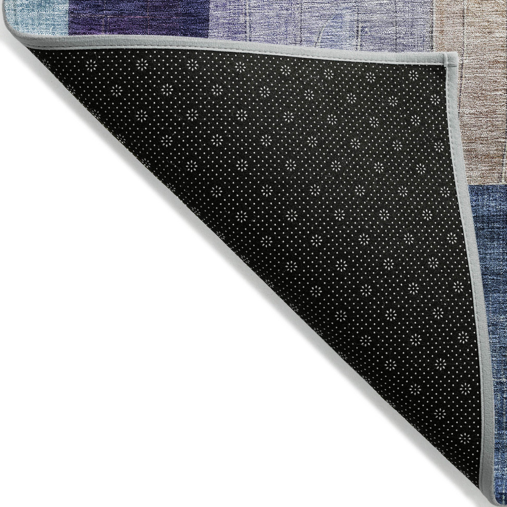 3' X 5' Blue Purple And Copper Abstract Washable Indoor Outdoor Area Rug-4