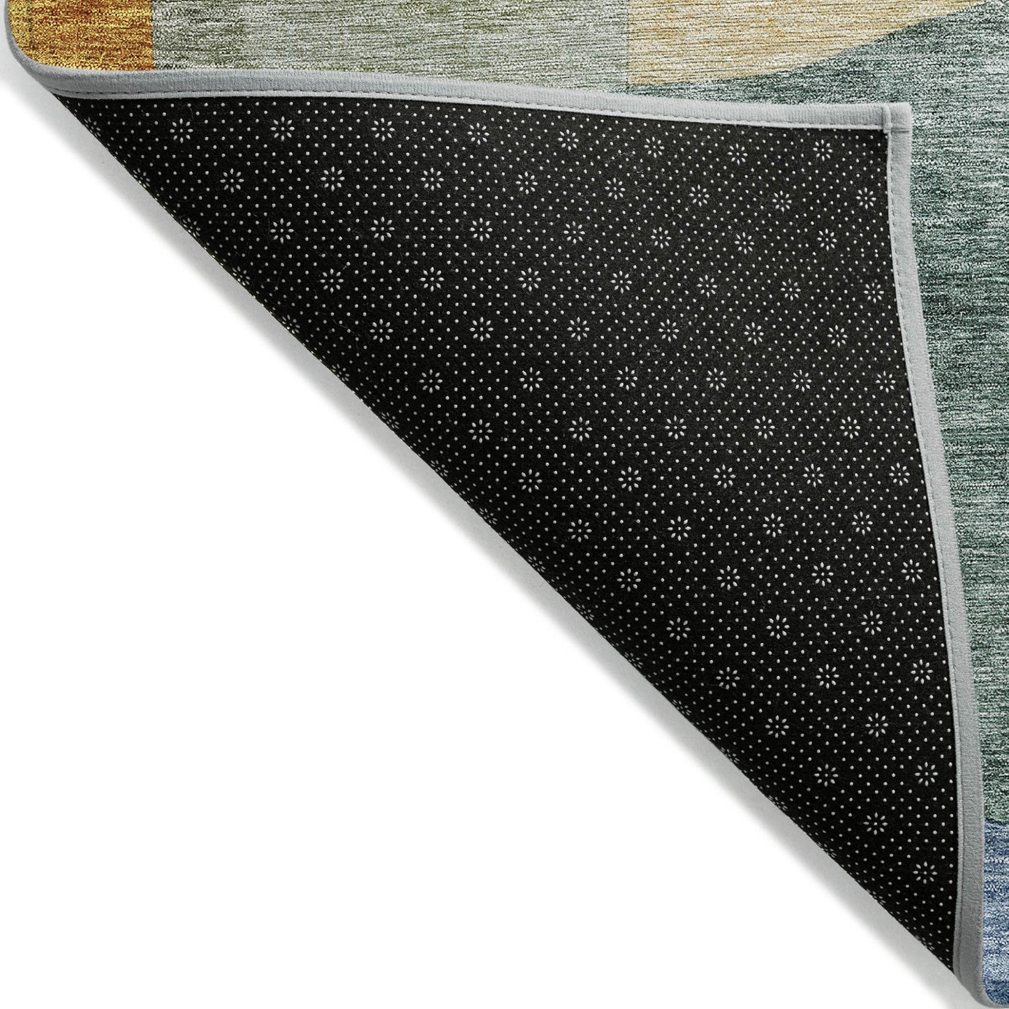 10' X 14' Green Purple And Pink Abstract Washable Indoor Outdoor Area Rug-2