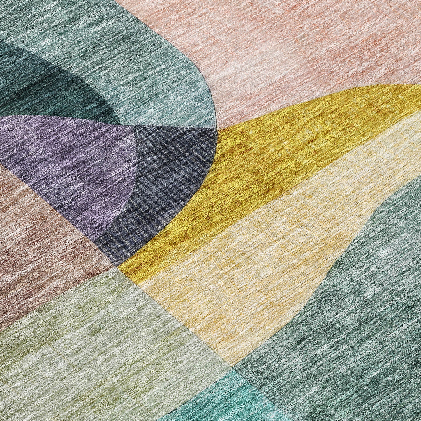 10' X 14' Green Purple And Pink Abstract Washable Indoor Outdoor Area Rug-4