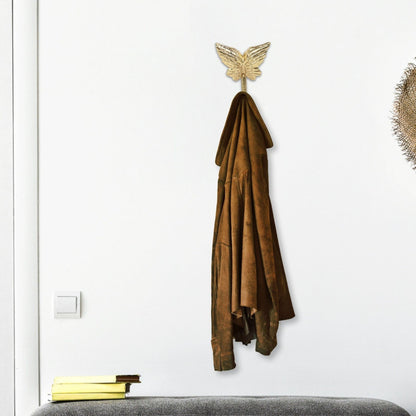 5" Gold Cast Iron Butterfly Wall Hook-5