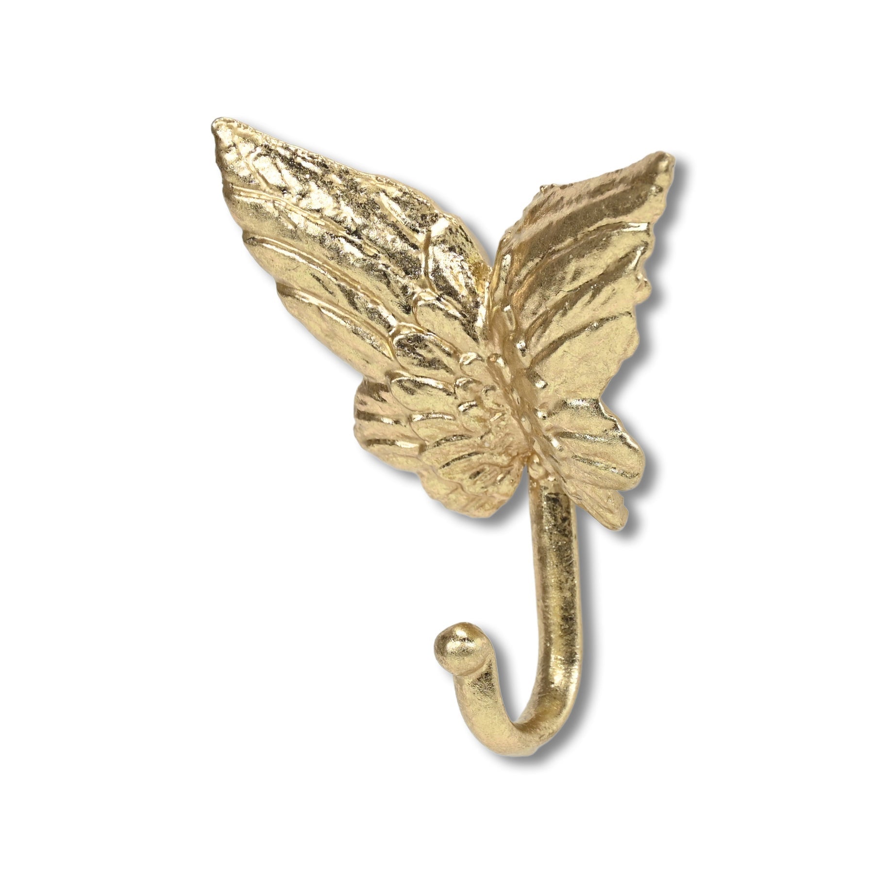 5" Gold Cast Iron Butterfly Wall Hook-3
