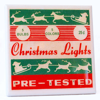 Vintage Christmas Drink Coaster Set-4