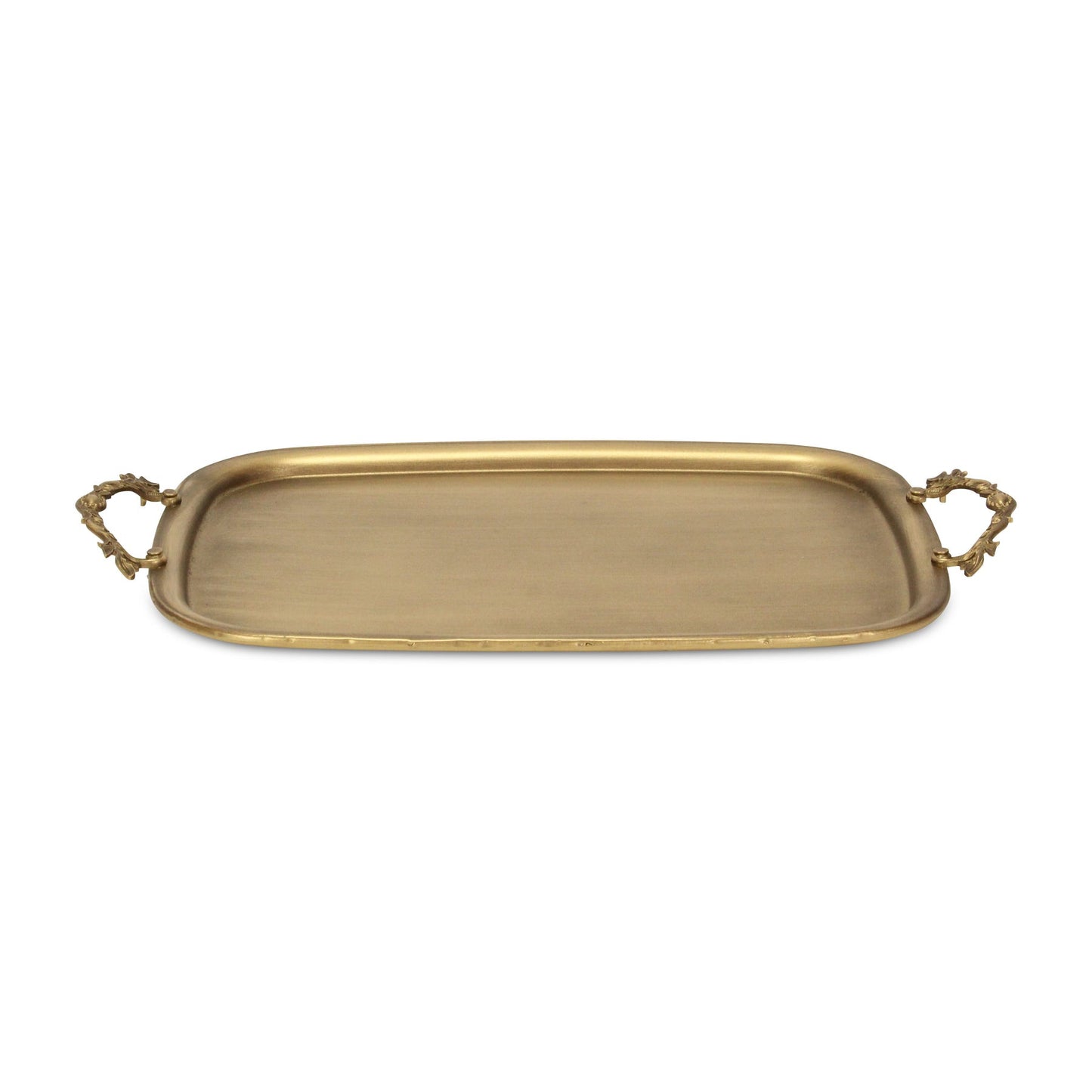 19" Antiqued Gold Cast Iron Handmade Vanity Tray-3
