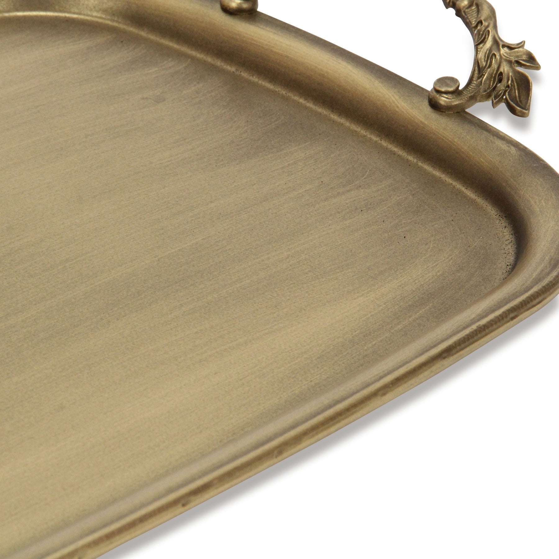 19" Antiqued Gold Cast Iron Handmade Vanity Tray-7