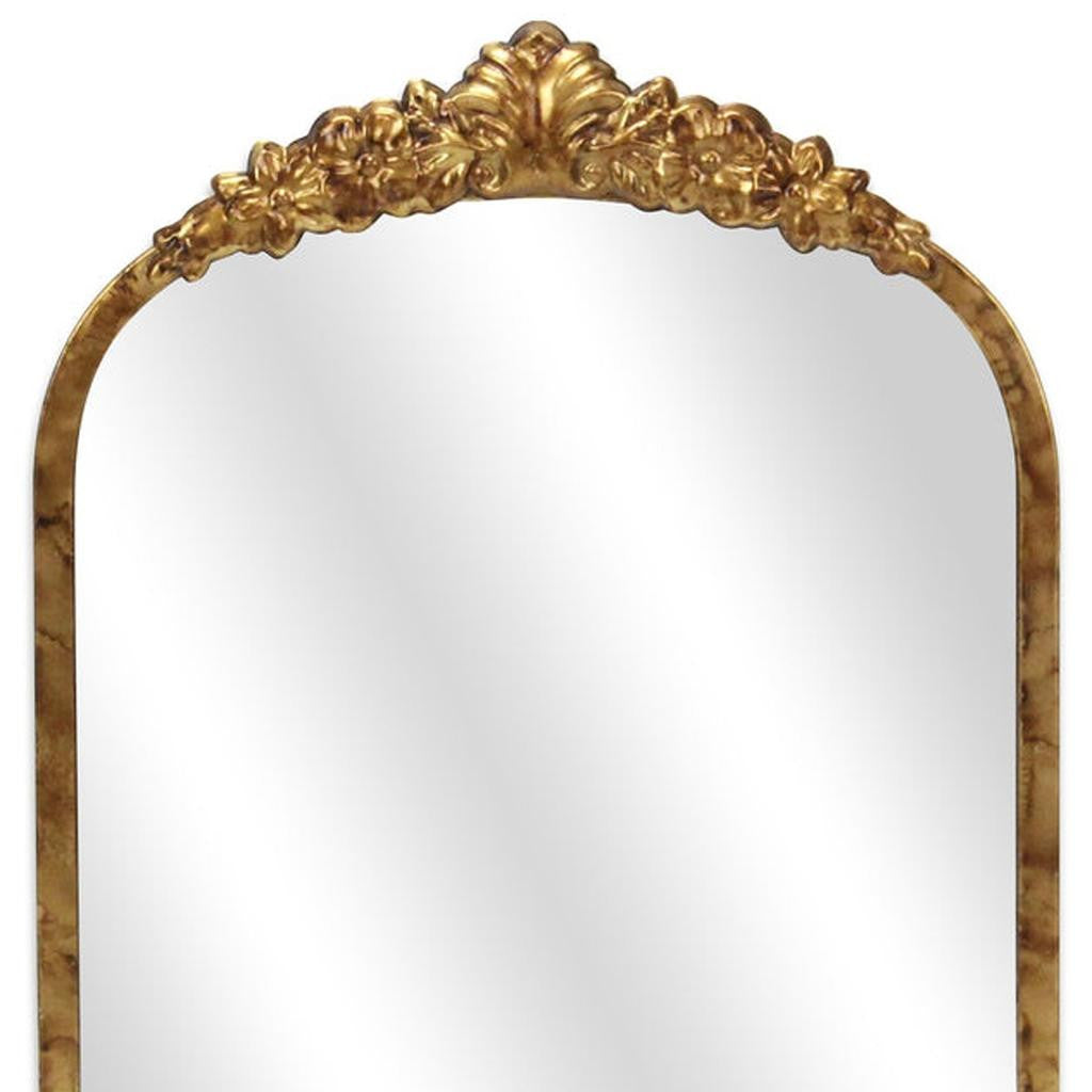 16" Gold Metal Arch Accent Mirror-8