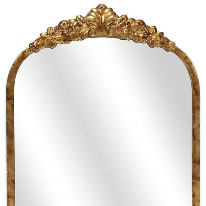 16" Gold Metal Arch Accent Mirror-8