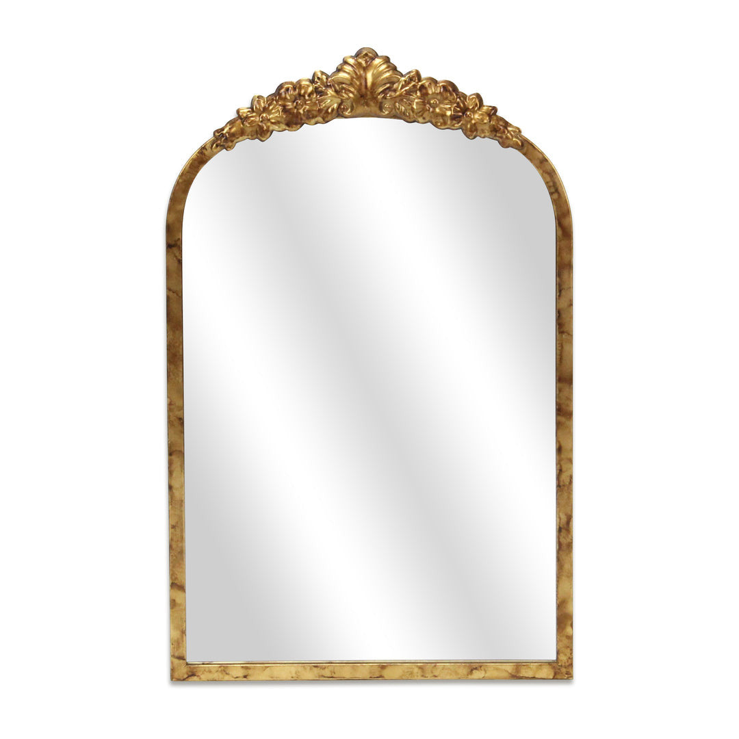 16" Gold Metal Arch Accent Mirror-1