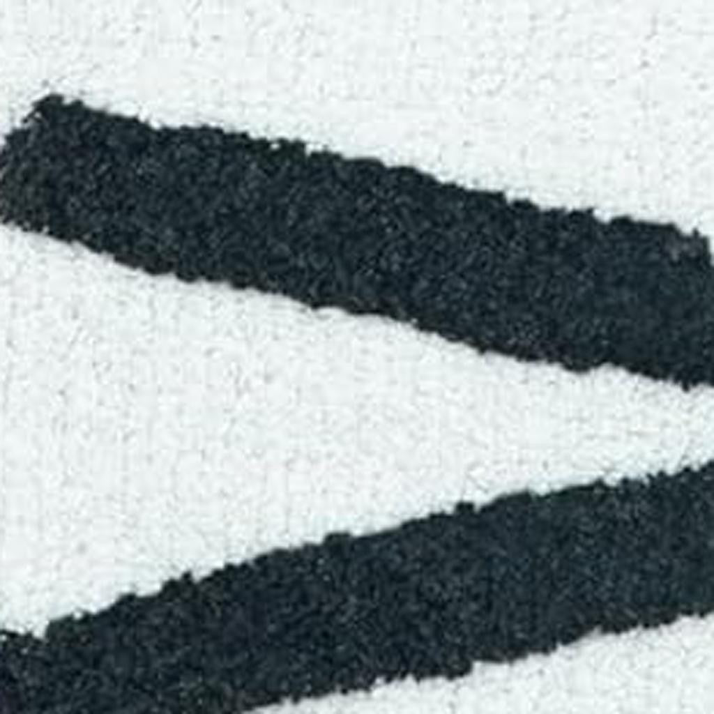 32" White And Black Cotton Kitty Cat Shaped Youthful Bath Rug-3